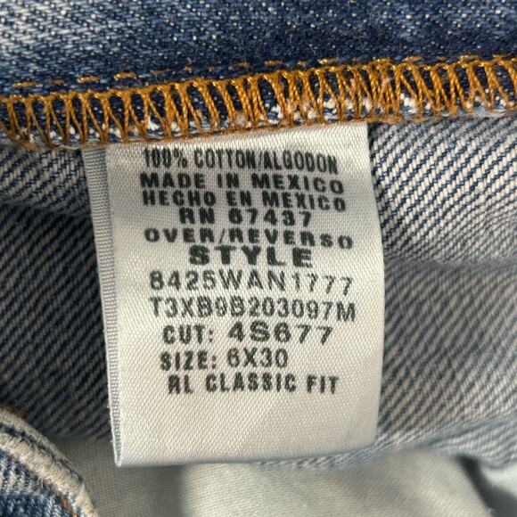 Vintage Ralph Lauren Polo RL Classic Fit Straight Leg Jeans Size 6 90s Y2K Denim - Picture 11 of 12
